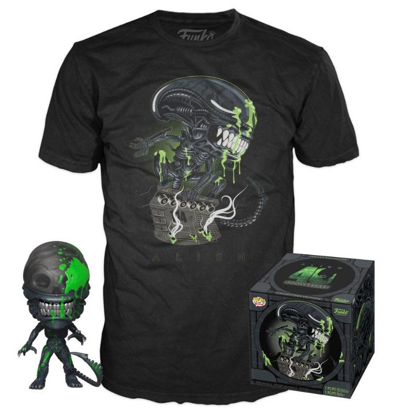 Xenomorph Alien 40 anniversary POP! Tees figura y camiseta Talla XL