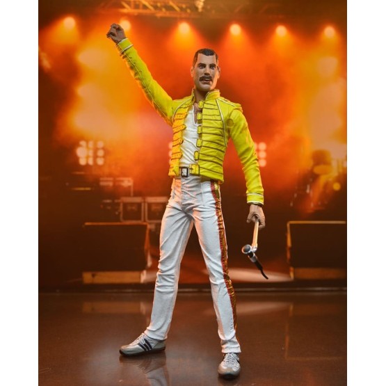 Freddie Mercury (Yellow Jacket) 1986 Magic Tour Neca figura 18 cm