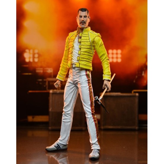 Freddie Mercury (Yellow Jacket) 1986 Magic Tour Neca figura 18 cm