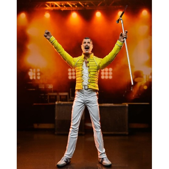 Freddie Mercury (Yellow Jacket) 1986 Magic Tour Neca figura 18 cm