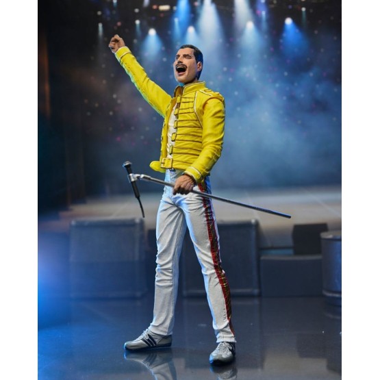 Freddie Mercury (Yellow Jacket) 1986 Magic Tour Neca figura 18 cm