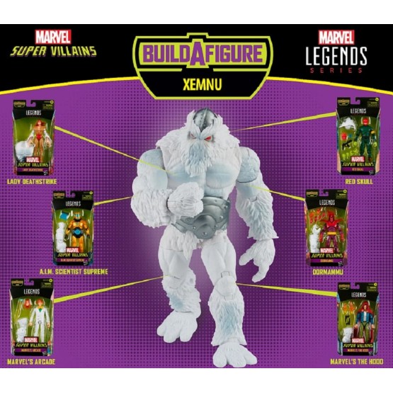 Super Villains Marvel Legends BAF Xemnu 7 figuras 15 cm