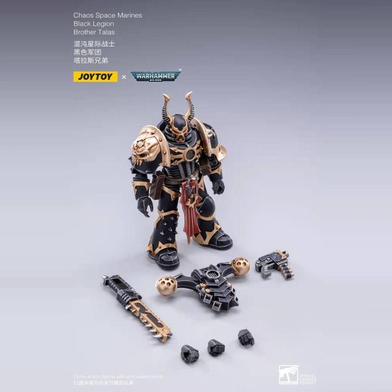 Warhammer 40k Figura 1/18 Black Legion Brother Talas 14 cm