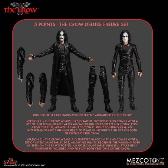 The Crow 5 Points deluxe set figuras 6 cm