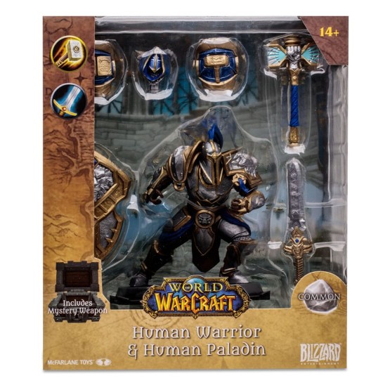 Human Warrior and Human paladin World of Warcraft 15 cm