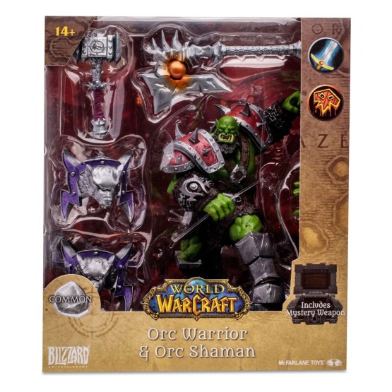 Orc Warrior and Orch Shaman World of Warcraft figura 15 cm