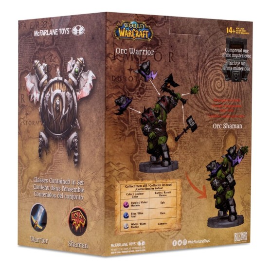 Orc Warrior and Orch Shaman World of Warcraft figura 15 cm