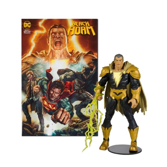 Black Adam DC Direct Page Punchers cómic y figura 18 cm