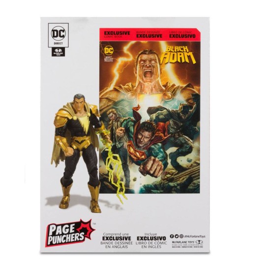 Black Adam DC Direct Page Punchers cómic y figura 18 cm