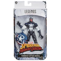 Venomized Captain America Marvel Legends Spider-Man Maximum Venom figura 15 cm