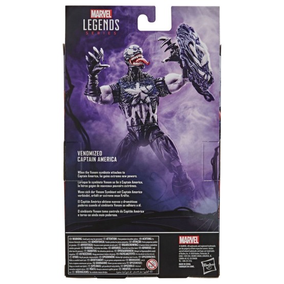 Venomized Captain America Marvel Legends Spider-Man Maximum Venom figura 15 cm