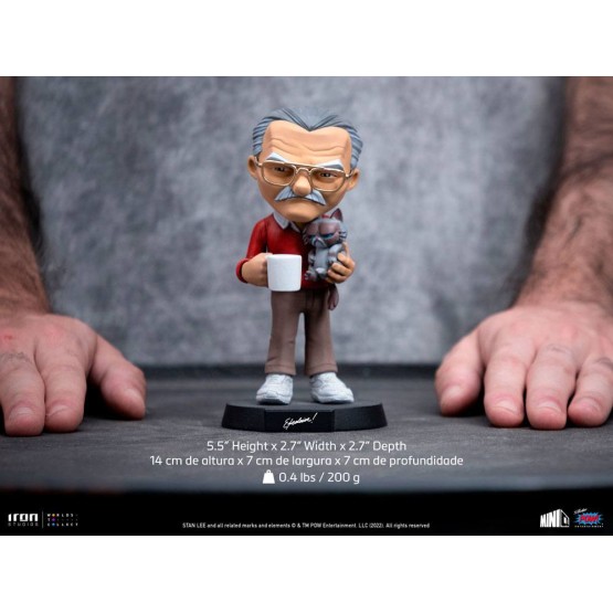 Stan Lee Minifigura Mini Co. PVC Stan Lee with Grumpy Cat 14 cm
