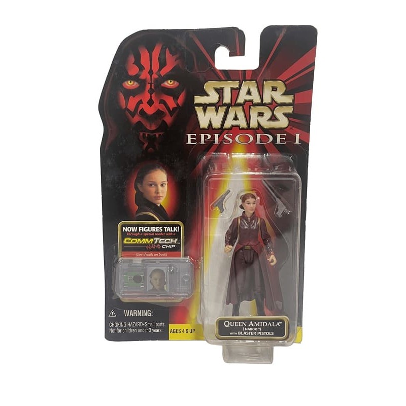 Queen Amidala (Naboo) with blaster pistols Comm Tech chip Episode I Collection figura 9,5 cm