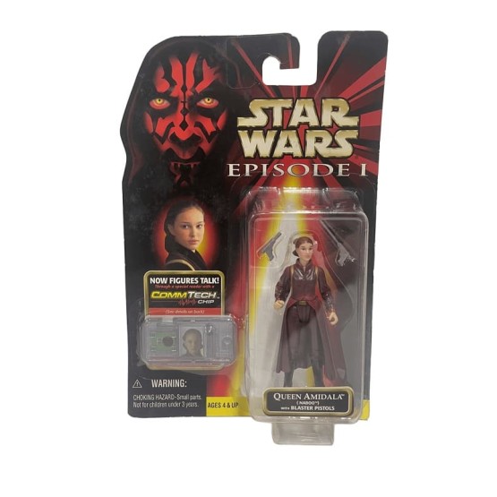 Queen Amidala (Naboo) with blaster pistols Comm Tech chip Episode I Collection figura 9,5 cm