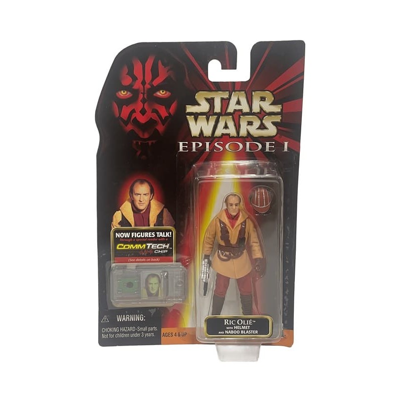 Ric Olié with Helmet and Naboo blaster CommTech chip Episode I Collection figura 9,5 cm