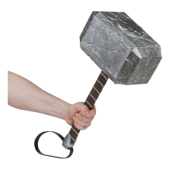 Thor: Love and Thunder Marvel Legends 1/1 Martillo electrónico premium Mjolnir de Mighty Thor 49 cm