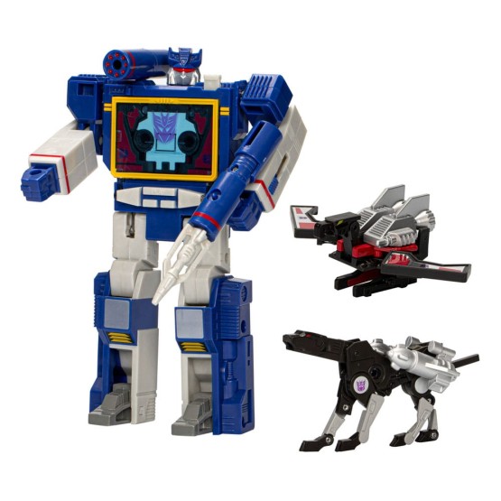 Decepticon Communicator Soundwave with Laserbeak & Ravage The transformers Tero G1 figura18 cm