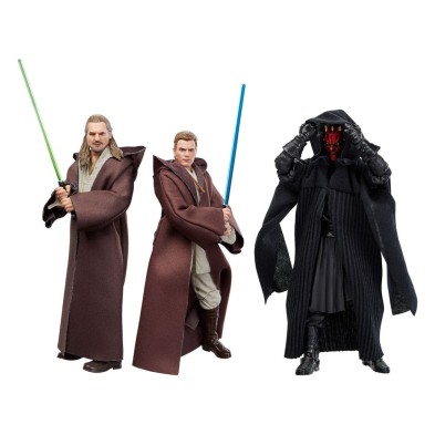 Pack de 3 figuras Qui-Gon Jinn, Darth Maul, Obi-Wan Kenobi 15 cm The Black Series SW: The Phantom Menace