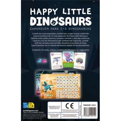 Happy Little Dinosaurs (Expansión para 5-6 dinosaurios)