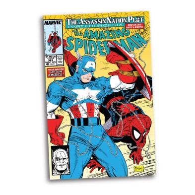 Figura Captain America & Cómic escala 1/6 McFarlane (Inspirada en The Amazing Spider-Man 323))