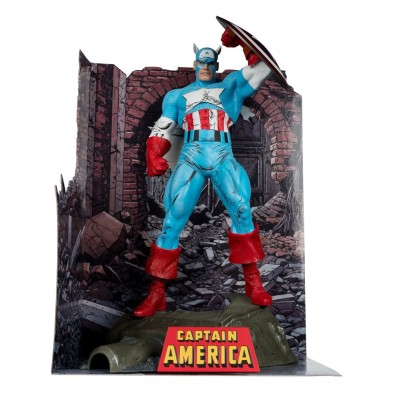 Figura Captain America & Cómic escala 1/6 McFarlane (Inspirada en The Amazing Spider-Man 323))