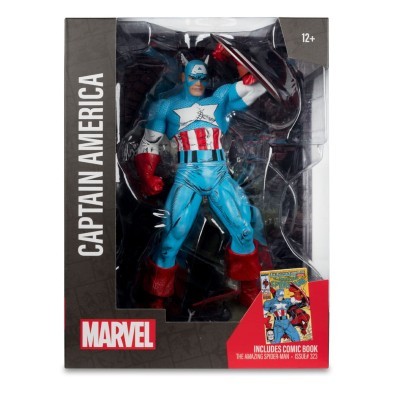 Figura Captain America & Cómic escala 1/6 McFarlane (Inspirada en The Amazing Spider-Man 323))