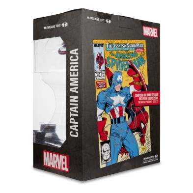 Figura Captain America & Cómic escala 1/6 McFarlane (Inspirada en The Amazing Spider-Man 323))