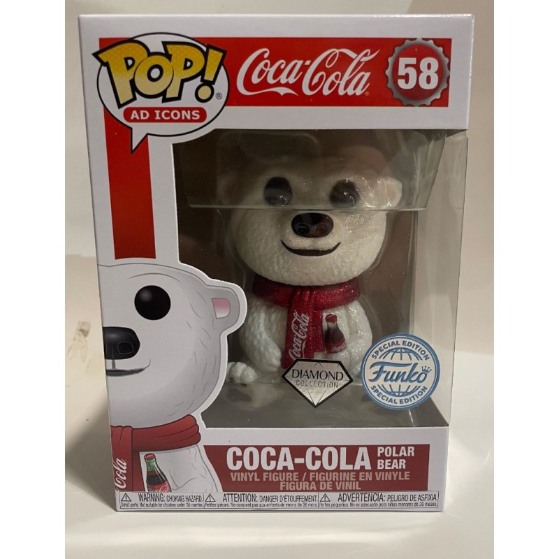 Funko POP! 58 Coca-Cola Polar Bear Diamond Collection Special Edition