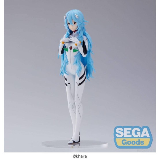 Rei Ayanami Long hair Ver. Evangelion: Thrice Upon a Time figura 21 cm