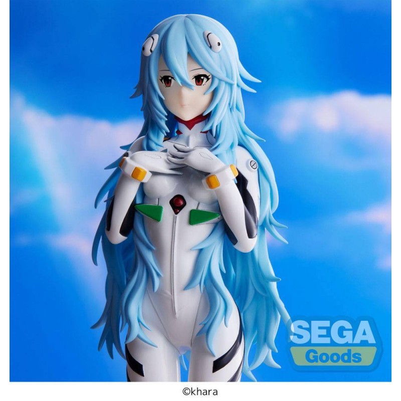 Rei Ayanami Long hair Ver. Evangelion: Thrice Upon a Time figura 21 cm