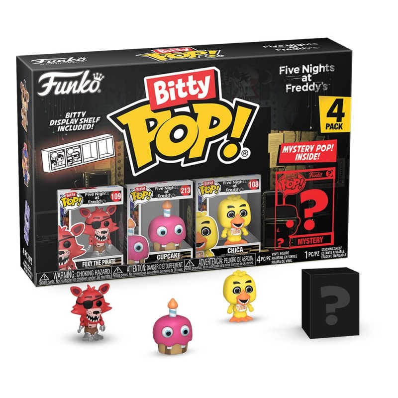 Five Nights at Freddy's Pack de 4 Figuras Bitty POP! Vinyl Foxy 2,5 cm