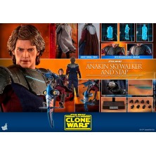 Anakin Skywalker y STAP HotToys 1/6 - Star Wars: The Clone Wars