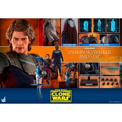 Anakin Skywalker y STAP HotToys 1/6 - Star Wars: The Clone Wars
