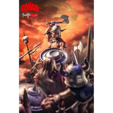 Figura Conan the Barbarian 17 cm escala 1/12 Frazetta Icon