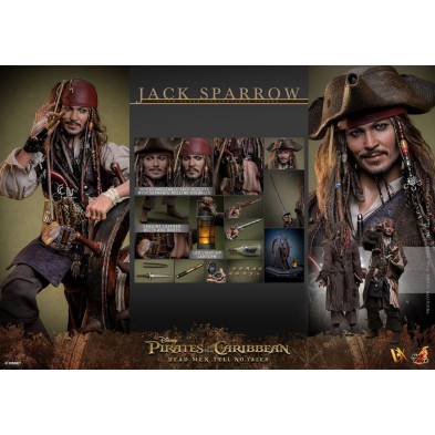 Figura Jack Sparrow 30 cm HotToys 1/6 - Piratas del Caribe: La venganza de Salazar