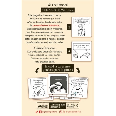 Terapeuta de Pacotilla: juego de cartas