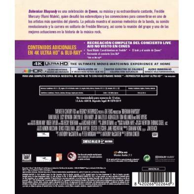 Bohemian Rhapsody Blu-ray 4K Ultra HD