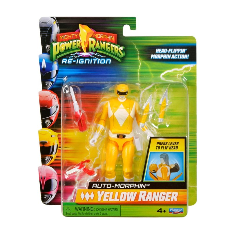 Mighty Morphin Power Rangers Figura Auto-Morphin Yellow Ranger 12 cm
