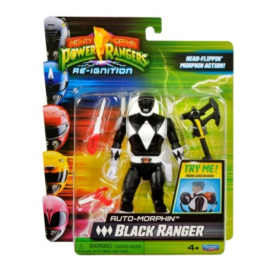 Mighty Morphin Power Rangers Figura Auto-Morphin Black Ranger 12 cm