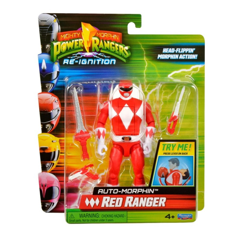 Mighty Morphin Power Rangers Figura Auto-Morphin Red Ranger 12 cm