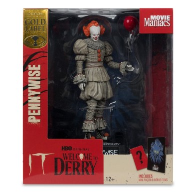 Figura Pennywise (Gold Label) 16 cm Welcome to Derry Movie Maniacs