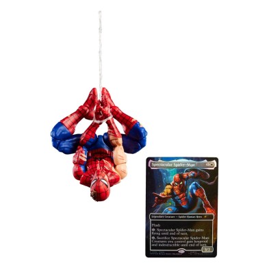 Marvel Legends Magic: The Gathering Figura Battle-Damaged Spider-Man (con carta exclusiva metalizada) 15 cm