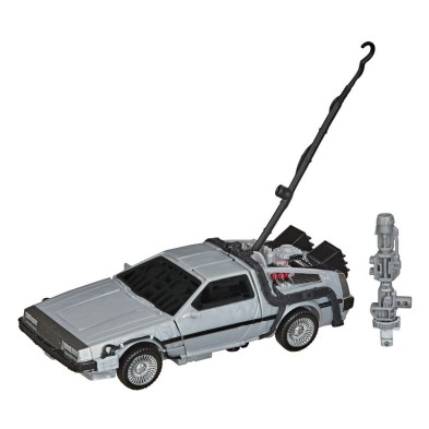 Transformers x Regreso al Futuro Figura Delorian 14 cm
