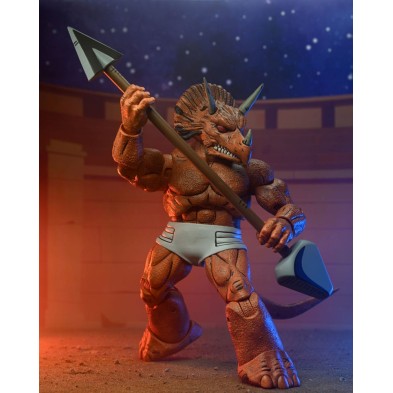 Figura Triceraton Gladiator 21 cm Tortugas Ninja (Mirage Comics