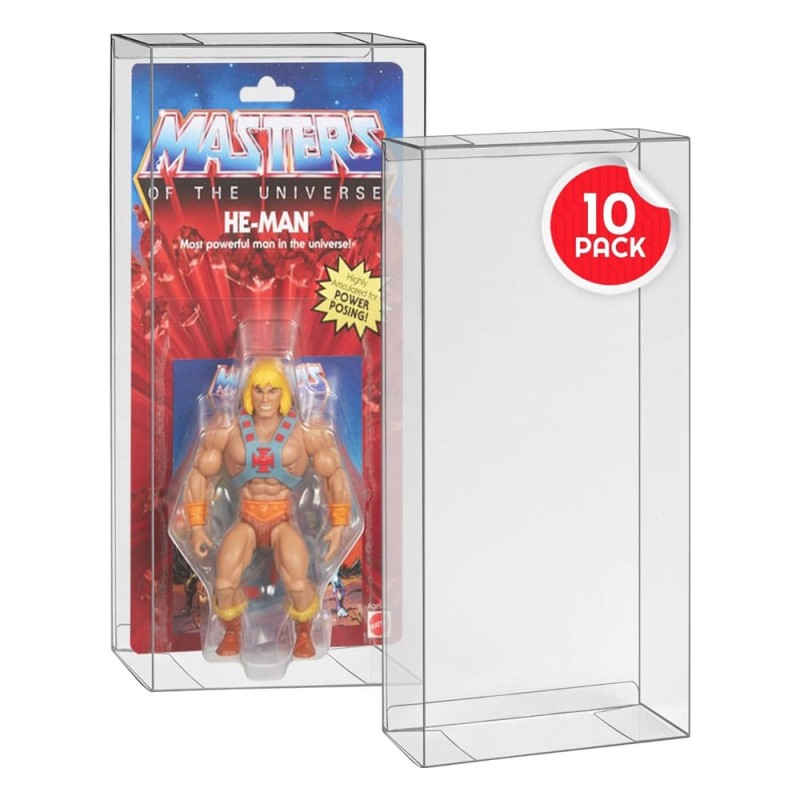 Pack 10 Protectores Acrílicos para Figuras Masters del Universo Origins - Evoretro APET