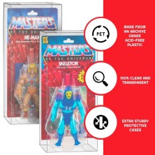 Pack 10 Protectores Acrílicos para Figuras Masters del Universo Origins - Evoretro APET
