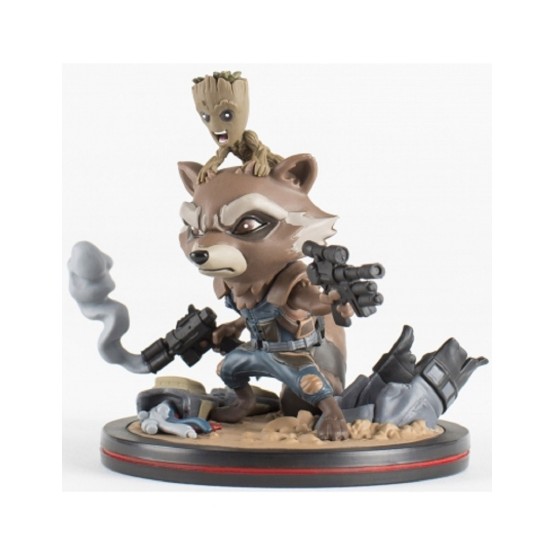 Figura Rocket & Groot Marvel Q-FIG. Guartdians Of the Galaxy vol. 2