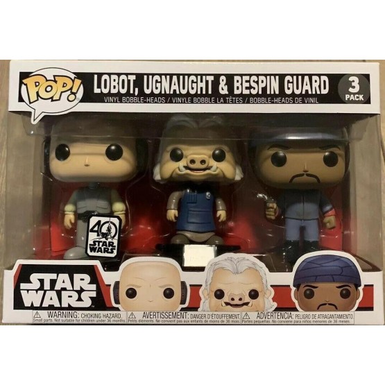 Funko Pop! Pack-3 Lobot, Ugnaught & Bespin Guard (Star Wars)