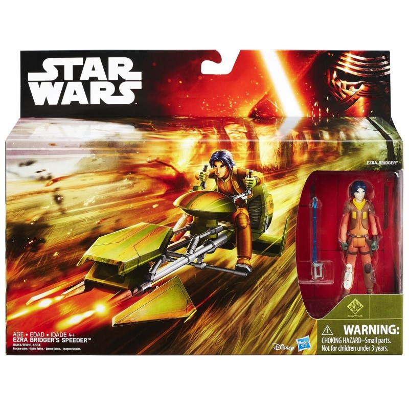 STAR WARS THE FORCE AWAKENS SPEEDER VEHÍCULO + FIGURA  EZRA BRIDGER (B6113)